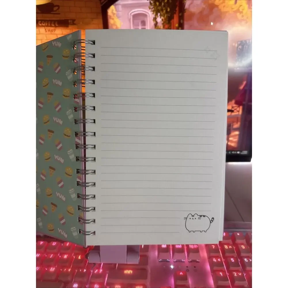 Pusheen Pink Notebook Yum Fries Squishy 3D Cover 160 Lined Pages 2025 Spiral